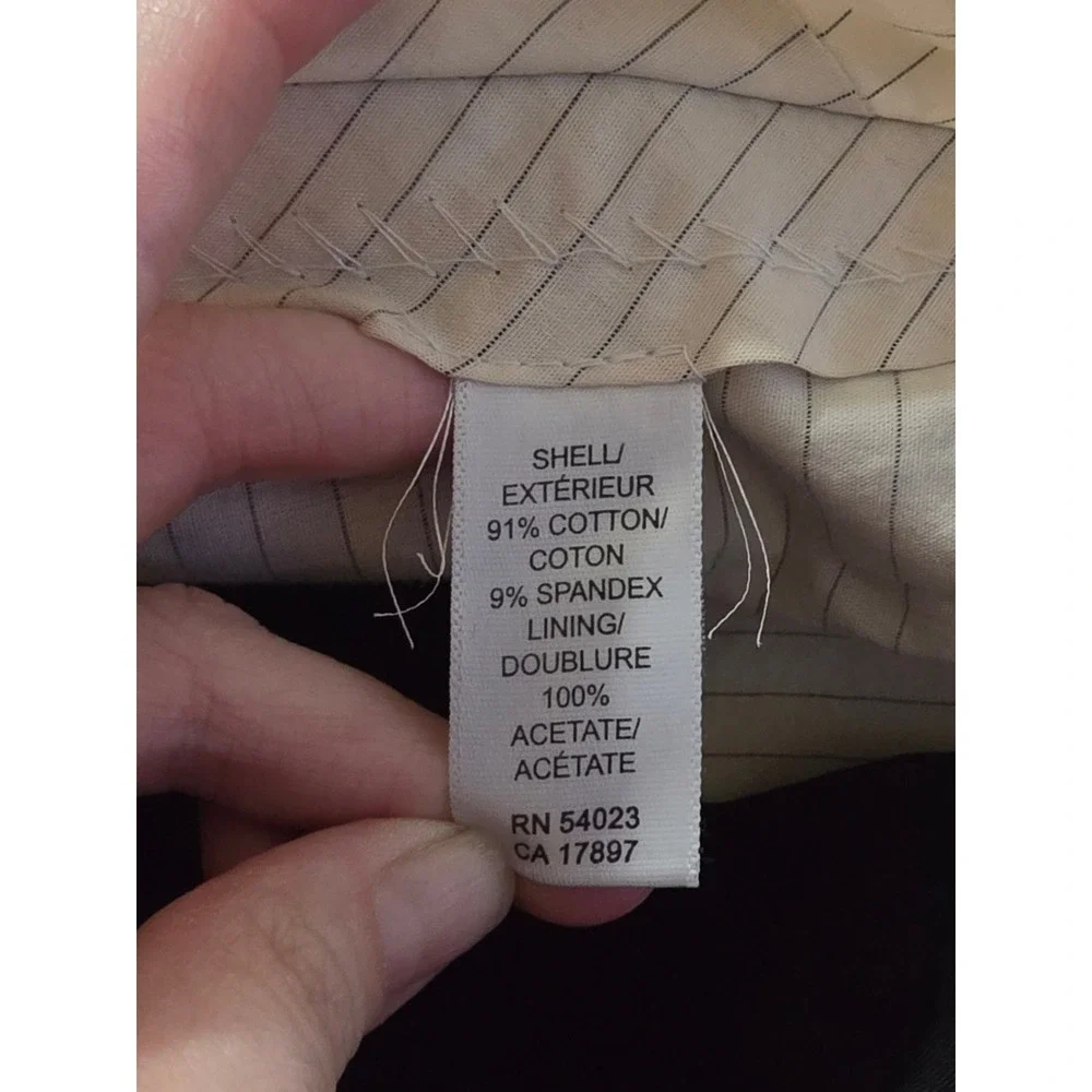 Banana Republic Vintage Straight Leg Cotton Blend Dress Pants In Black Sz 32x31
